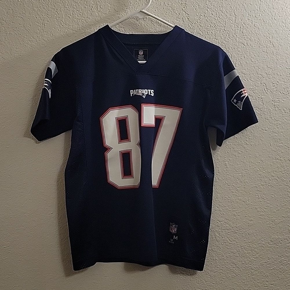 NFL New England Patroits #87 Rob Gronkowski Jersey - Navy Blue - Medium (10-12)
